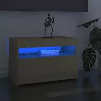 Televizoriaus spintelė su LED apšvietimu, ąžuolo, 60x35x40cm