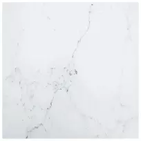Stalviršis, baltas, 80x80cm, grūdintas stiklas, 6mm