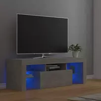 TV staliukas TV spintelė su LED apšvietimu, betono pilka, 120x35x40cm