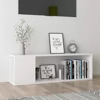 Televizoriaus spintelė, balta, 100x24x32cm, apdirbta mediena