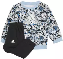 Adidas Sportinis Kostiumas Vaikams I Aop Jog Ft Juodas Mėlyna H65806