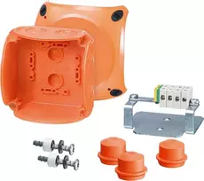 Hensel E90 priešgaisrinė dėžutė 104x104x70mm IP65 5x2.5mm2 FK 0402 (62000180)