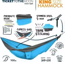 Tickettothemoon Bilietas į Mėnulį KING SIZE, Aqua / Dark Pilkas