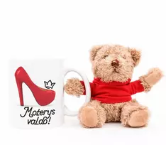 Meškiuko ir puodelio rinkinys "Moterys valdo!"