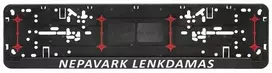 Automobilio numerių rėmelis "Nepavark lenkdamas"