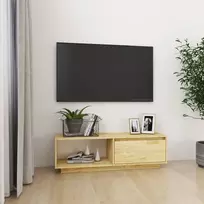 TV staliukas Televizoriaus spintelė, 110x30x33,5cm, pušies medienos masyvas