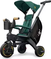 Doona Liki S5 5in1 Sulankstomas triratis dviratukas + puodelių laikiklis - Juodas/žalias