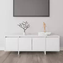 TV staliukas Televizoriaus spintelė, balta, 120x30x40,5 cm, apdirbta mediena
