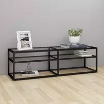 TV staliukas Televizoriaus spintelė, skaidri, 140x40x40,5cm, stiklas