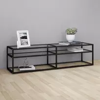 TV staliukas Televizoriaus spintelė, skaidri, 160x40x40,5cm, stiklas