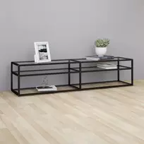 TV staliukas TV spintelė, skaidri, 180x40x40,5cm, grūdintas stiklas