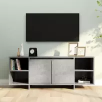 TV staliukas Televizoriaus spintelė, betono pilkos spalvos, 130x35x50cm, MDP