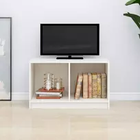 TV staliukas Televizoriaus spintelė, balta, 70x33x42cm, pušies masyvas