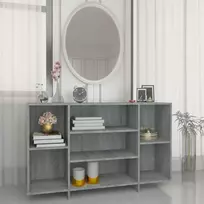 Šoninė spintelė, pilka ąžuolo, 120x30x75cm, apdirbta mediena