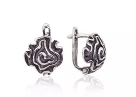 Sidabriniai auskarai anglišku užsegimu, Metalas: Sidabras, Praba: 925°, - 12 mm. - 2.6 g.