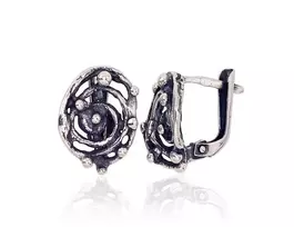 Sidabriniai auskarai anglišku užsegimu, Metalas: Sidabras, Praba: 925°, - 3.3 g. - 15 mm.