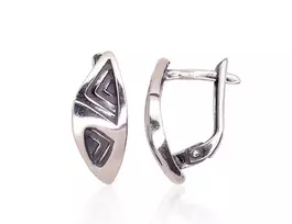 Sidabriniai auskarai anglišku užsegimu, Metalas: Sidabras, Praba: 925°, - 3.2 g. - 18 mm.
