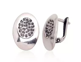 Sidabriniai auskarai anglišku užsegimu, Metalas: Sidabras, Praba: 925°, - 4.5 g. - 19 mm.