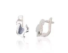 Sidabriniai auskarai anglišku užsegimu, Metalas: Sidabras, Praba: 925°, - 1.5 g. - 11 mm.