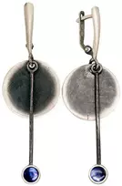 Sidabriniai auskarai anglišku užsegimu, Metalas: Sidabras, Praba: 925°, Akmuo: Perlamutras - 7.4 g. - 61 mm.
