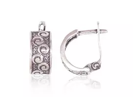 Sidabriniai auskarai anglišku užsegimu, Metalas: Sidabras, Praba: 925°, - 3.9 g. - 13 mm.