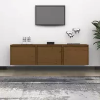 TV staliukas Televizoriaus spintelės, 3vnt., medaus rudos, pušies masyvas
