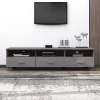 TV staliukas Televizoriaus spintelė HAMAR, pilka, 158x40x40cm, pušis