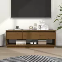 TV staliukas Televizoriaus spintelė, medaus ruda, 110,5x34x40cm, pušis