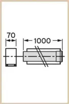 Vaillant dūmtraukio prailginimas 1 m, kondensaciniam katilui, d.80/125 mm