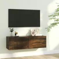 TV staliukas Sieninė televizoriaus spintelė, ąžuolo, 100x30x30 cm, mediena