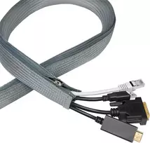 LOGILINK KAB0072 Kabelio mova su užtrauktuku Poliesteris Ø 30 mm pilkas 2m