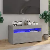 TV staliukas Televizoriaus spintelė su LED apšvietimu, betono, 75x35x40cm