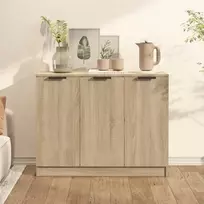 Šoninė spintelė, ąžuolo spalvos, 90,5x30x70cm, apdirbta mediena