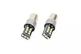 LED lemputės Canbus 2835 15SMD 1156 BA15S P21W R10W R5W baltos 12V 24V amio-01293