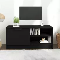 TV staliukas Televizoriaus spintelė, juoda, 80x35x36,5cm, apdirbta mediena