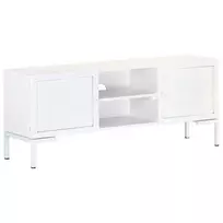 TV staliukas Televizoriaus spintelė, balta, 115x30x46cm, mango masyvas