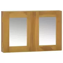 Veidrodinė spintelė, 60x10x40cm, tikmedžio medienos masyvas