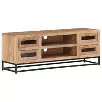 TV staliukas Televizoriaus spintelė, 110x30x40cm, akacijos medienos masyvas