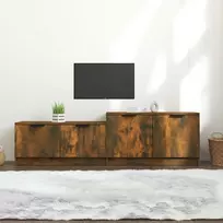TV staliukas Televizoriaus spintelė, dūminio ąžuolo, 158,5x36x45cm, mediena