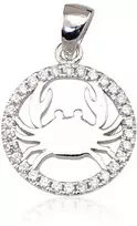 Sidabrinis pakabukas Zodiakas. . Praba: 925°. Akmuo: Cirkonai - 2.6 g. - 24 mm.