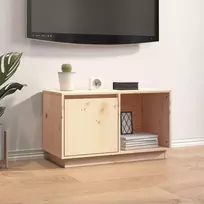 TV staliukas Televizoriaus spintelė, 74x35x44cm, pušies medienos masyvas