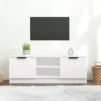 TV staliukas Televizoriaus spintelė, balta, 102x35x36,5cm, apdirbta mediena
