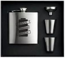 Gertuvės rinkinys su taurelėmis ir piltuvėliu "Boso baterija" (180ml)