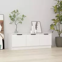 TV staliukas Televizoriaus spintelė, balta, 102x35x36,5cm, apdirbta mediena