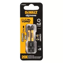 DEWALT IMPACT BIT PZ2x50 2 vnt. YPATINGAS POVEIKIO TORSIJA