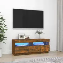 TV staliukas Televizoriaus spintelė su LED, dūminio ąžuolo, 100x35x40cm