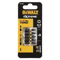 Sukimo antgaliukai FLEXTORQ PZ1, 25 mm, DeWALT, 5 vnt.