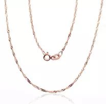 Auksinė grandinėlė Singapore 1.5 mm , briaunų apdirbimas deimantu - 1.68 g. - 42 - 1.5 mm.