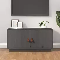 TV staliukas Televizoriaus spintelė, pilka, 80x34x40cm, pušies masyvas