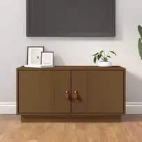 TV staliukas Televizoriaus spintelė, medaus ruda, 80x34x40cm, pušies masyvas